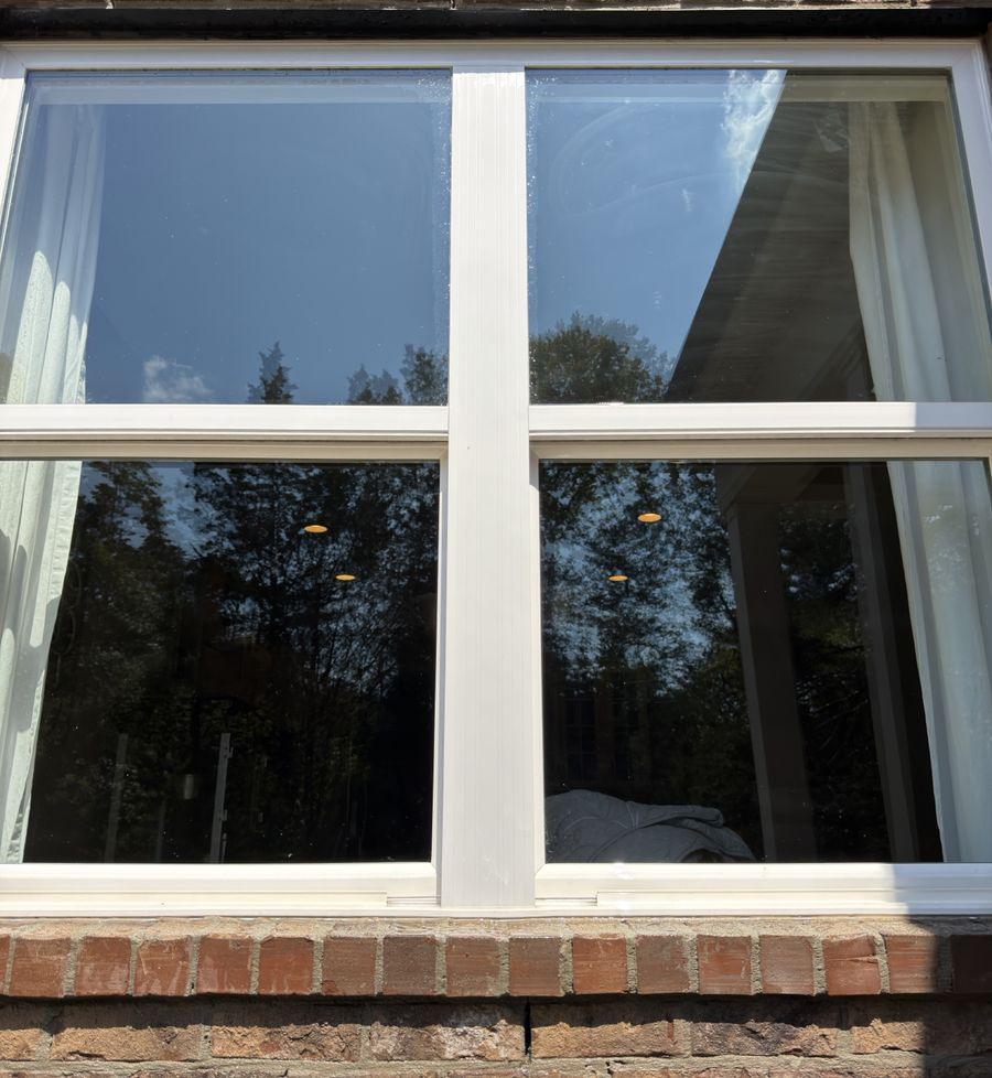 After: clean exterior window with clear glass